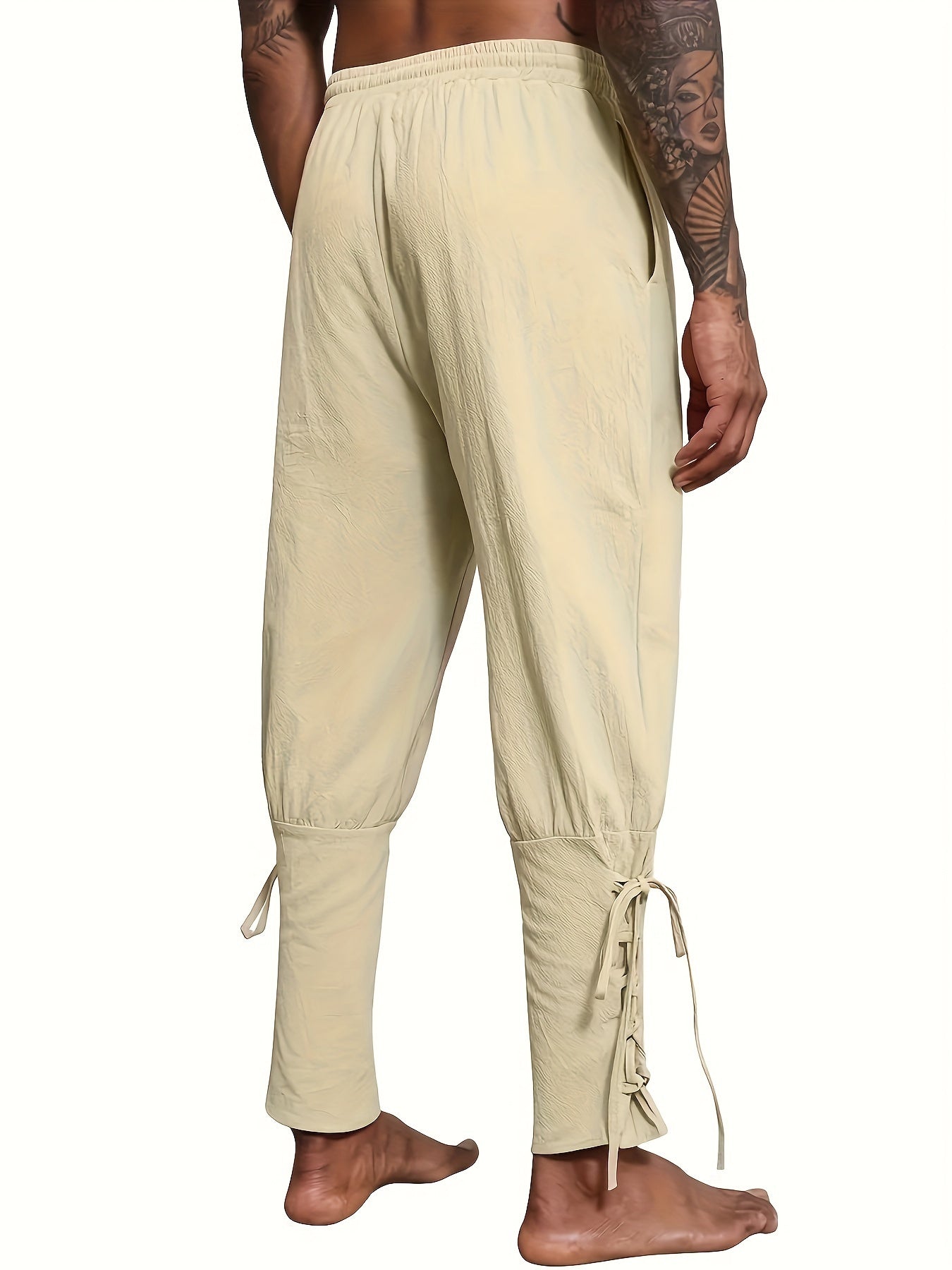 Aprikosenfarbene Retro-Hose - David
