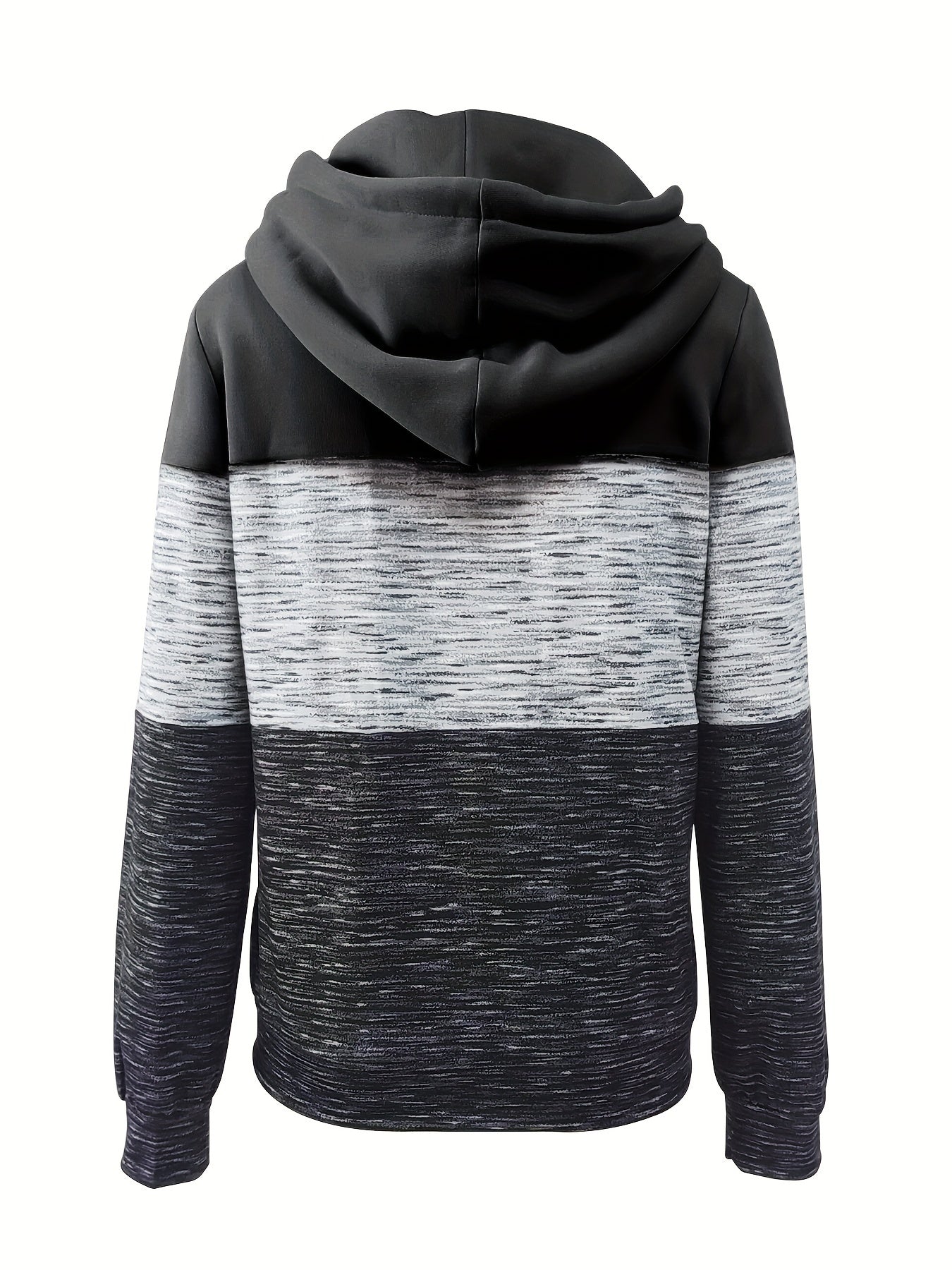 Rosa Colorblock Hoodie mit Reißverschluss - Mia