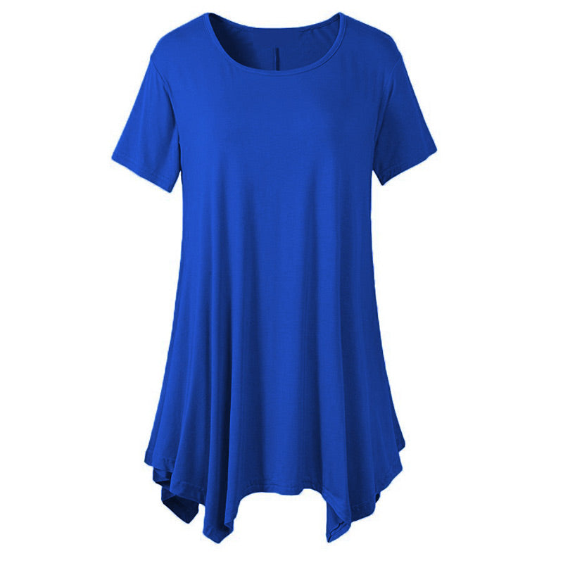 Blaues Oversize Baumwoll-T-Shirt - Sophie