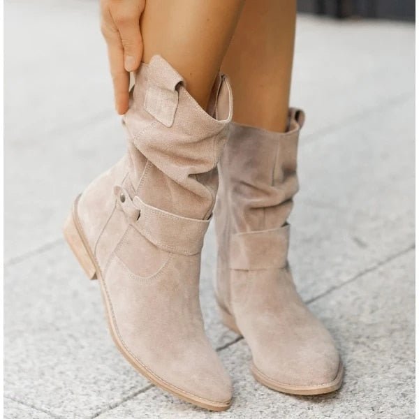 Beige Wildleder-Stiefeletten - Wärme & Stil für Herbst/Winter