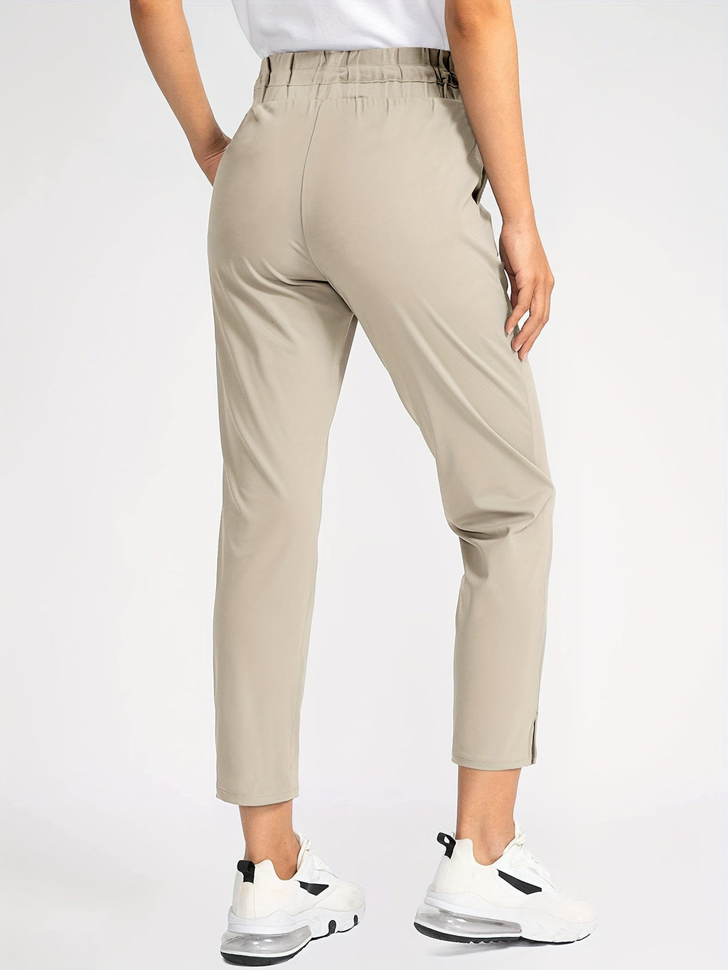 Aprikosenfarbene Slim Fit Hose - Nora