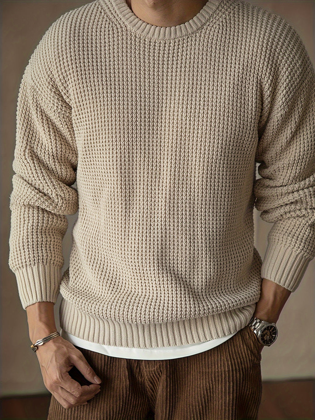 Schwarzer Strickpullover für Herren - Finn