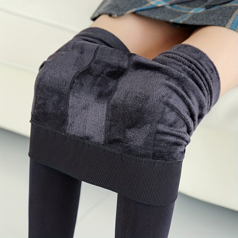 Schwarze Thermo-Cropped-Leggings mit Hohem Bund - Lina
