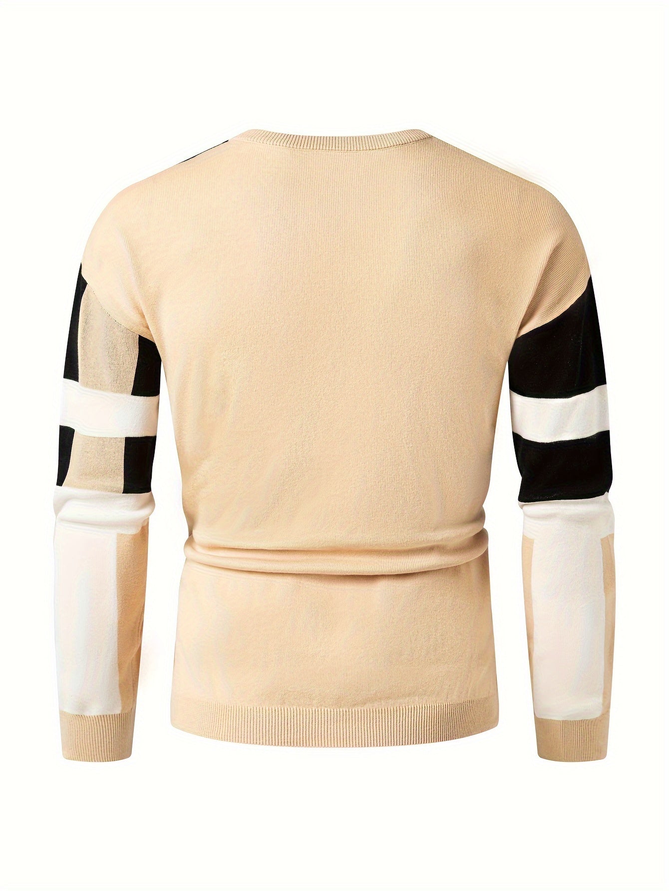 Schwarz-Grauer Color-Block Pullover – Max