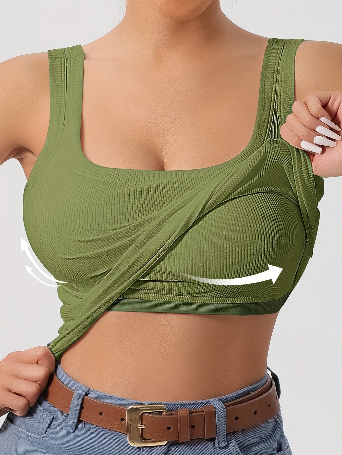 Graues Slim Fit Tanktop - Lara