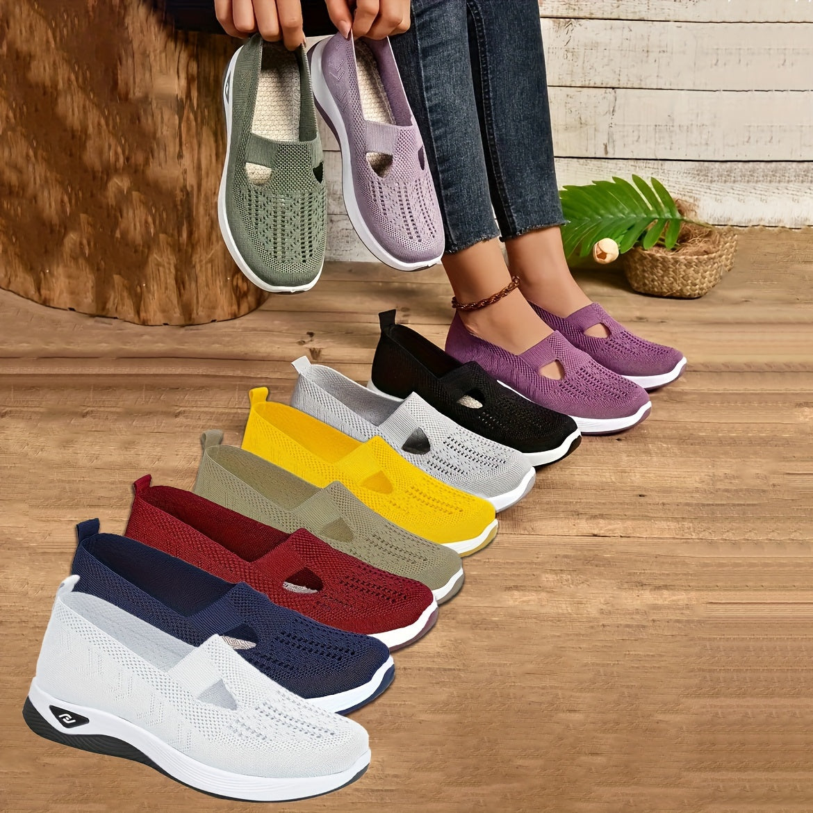 Rote Leichte Slip-On Sneakers - Ruby