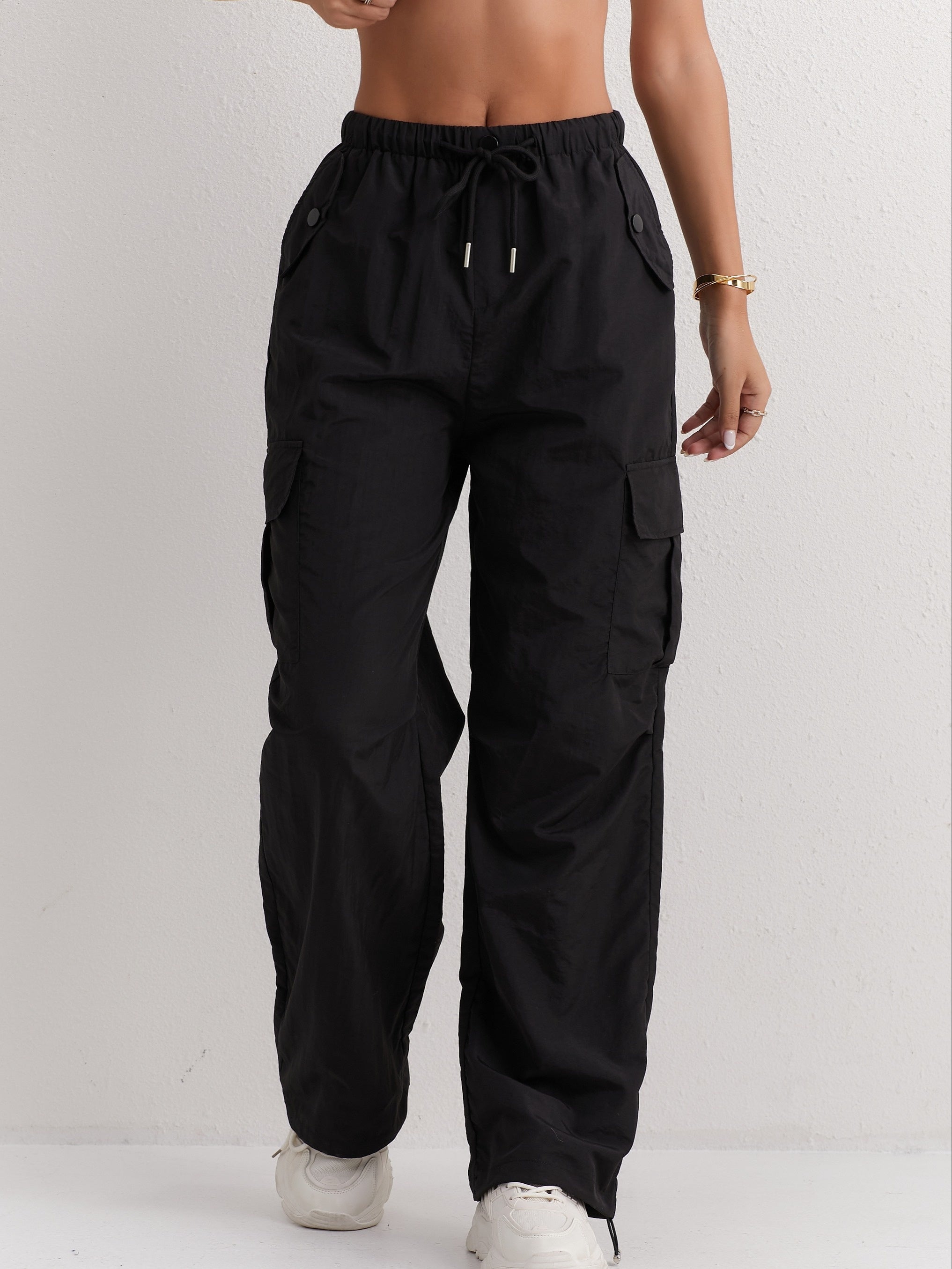 Rosa Cargo-Hose mit Geradem Bein - Lara