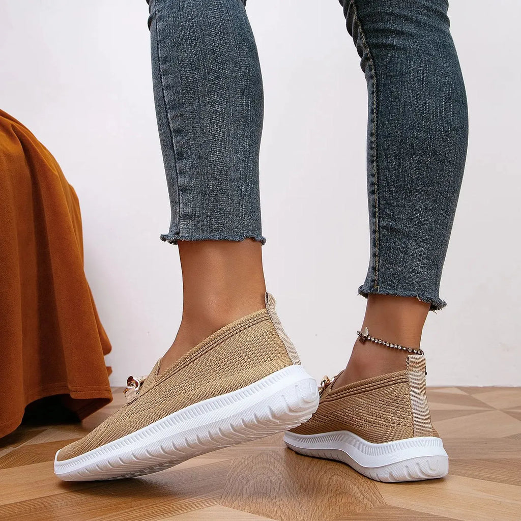 Cara - Sommerliche Gestrickte Hohle Flache Schuhe Schwarz