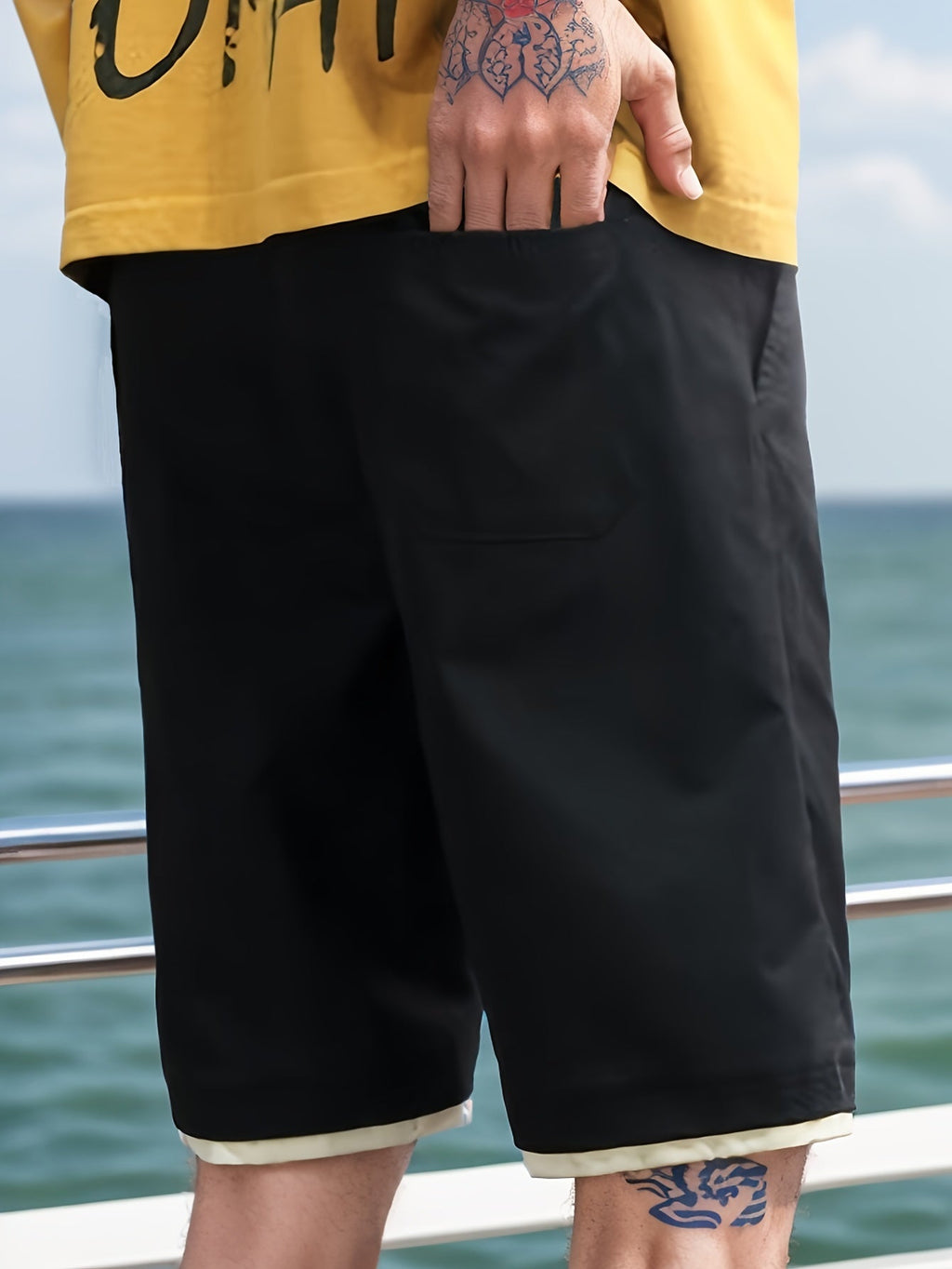 Schwarze Trend-Cargo-Shorts - Richmond