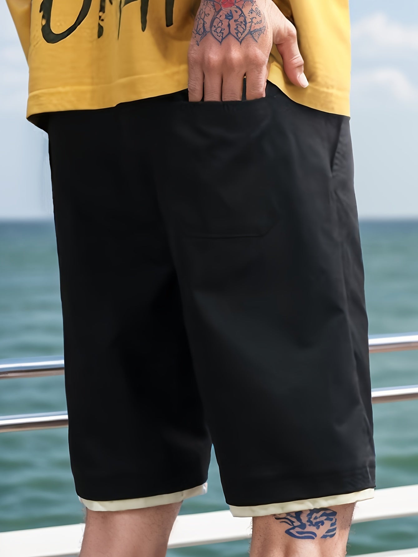 Schwarze Trend-Cargo-Shorts - Richmond