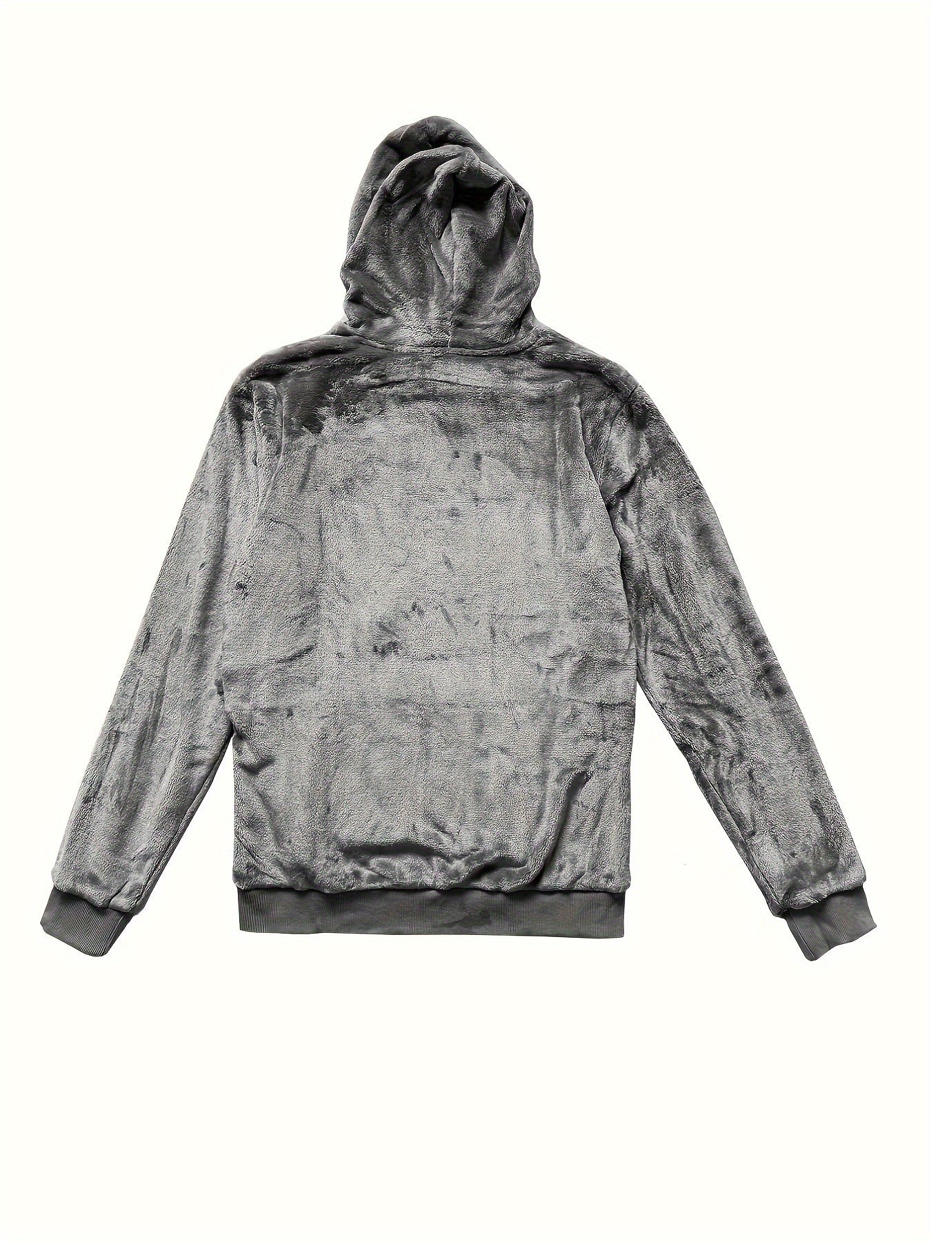 Schwarze Kapuzenjacke mit Plüschfutter - Leon
