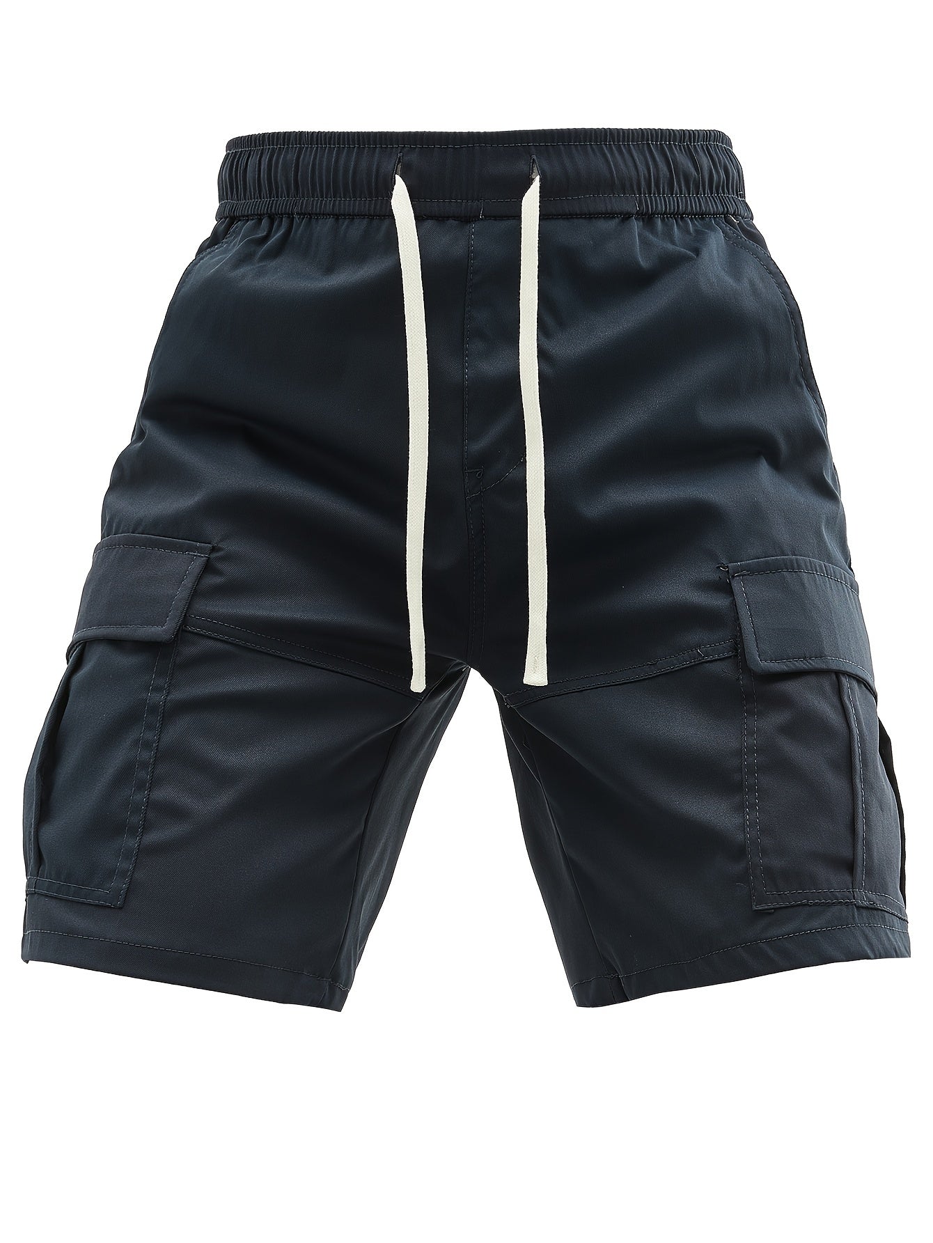 Orangerote Cargo-Shorts mit Kordelzug - Max