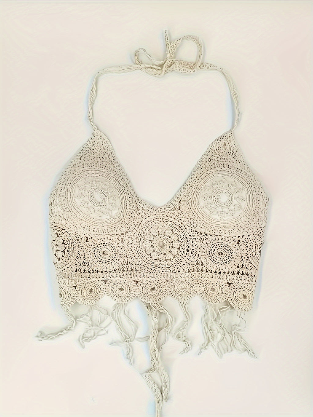 Aprikose Boho Halter-Top - Livia