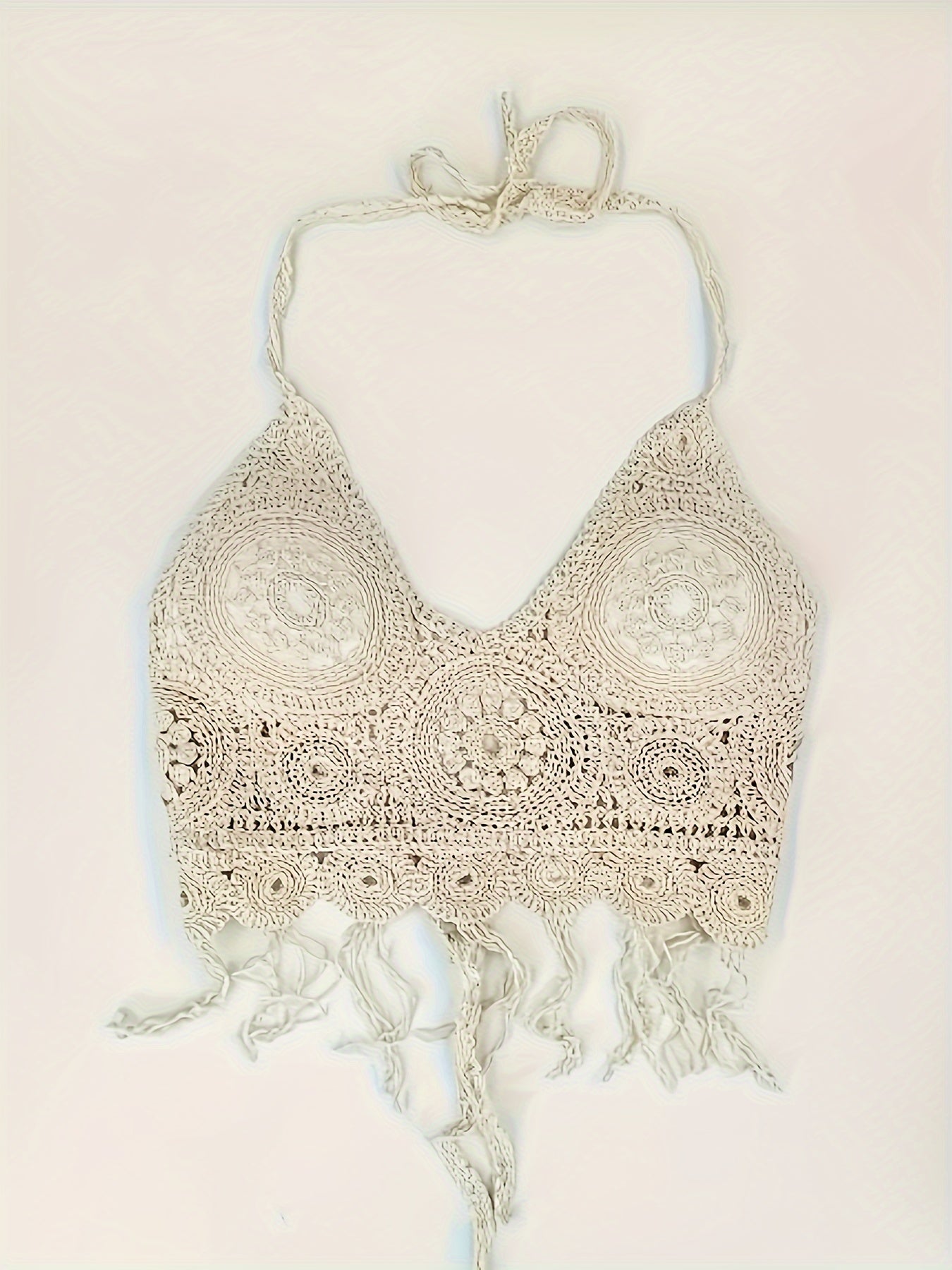 Aprikose Boho Halter-Top - Livia