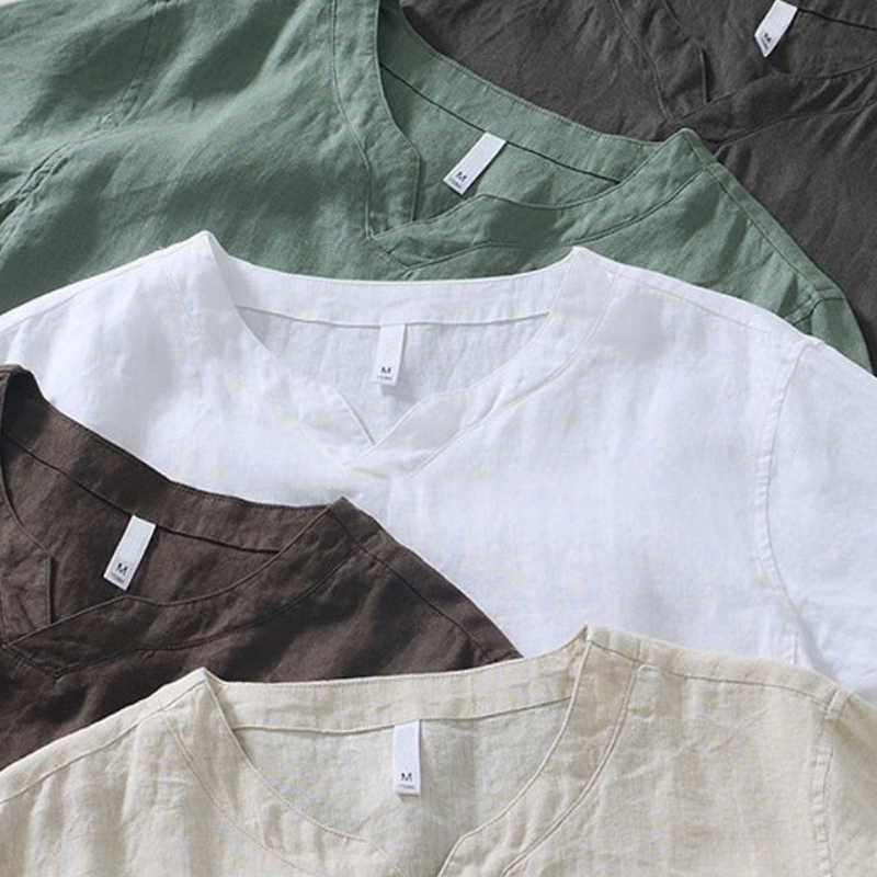 Beiges V-Neck Shirt - Jonas