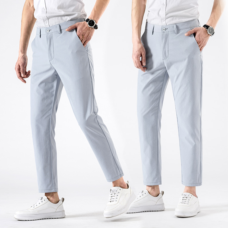 Hellblaue Stretch-Chinohosen - Leon