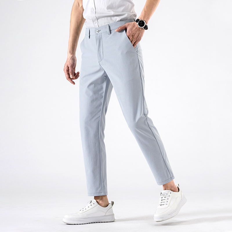 Hellblaue Stretch-Chinohosen - Leon