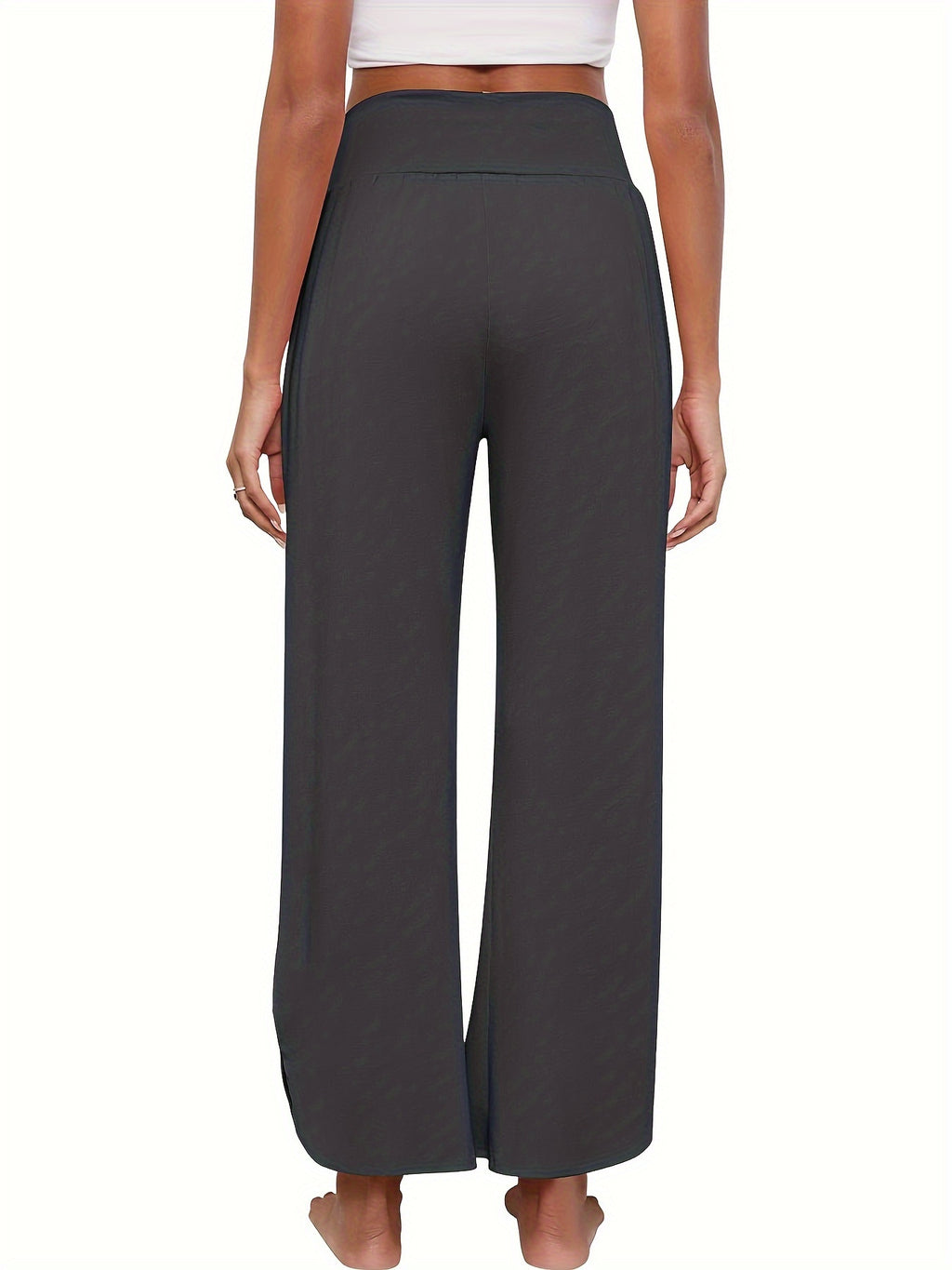 Schwarze Plus Size Rüschentaschen-Hose - Julia