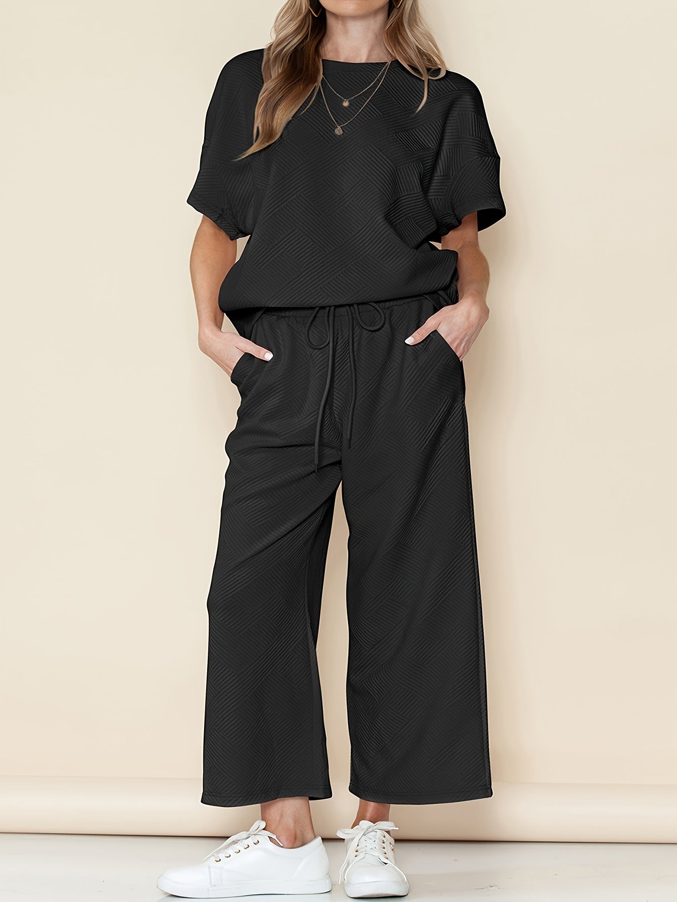 Schwarzes Casual-Set - Mila