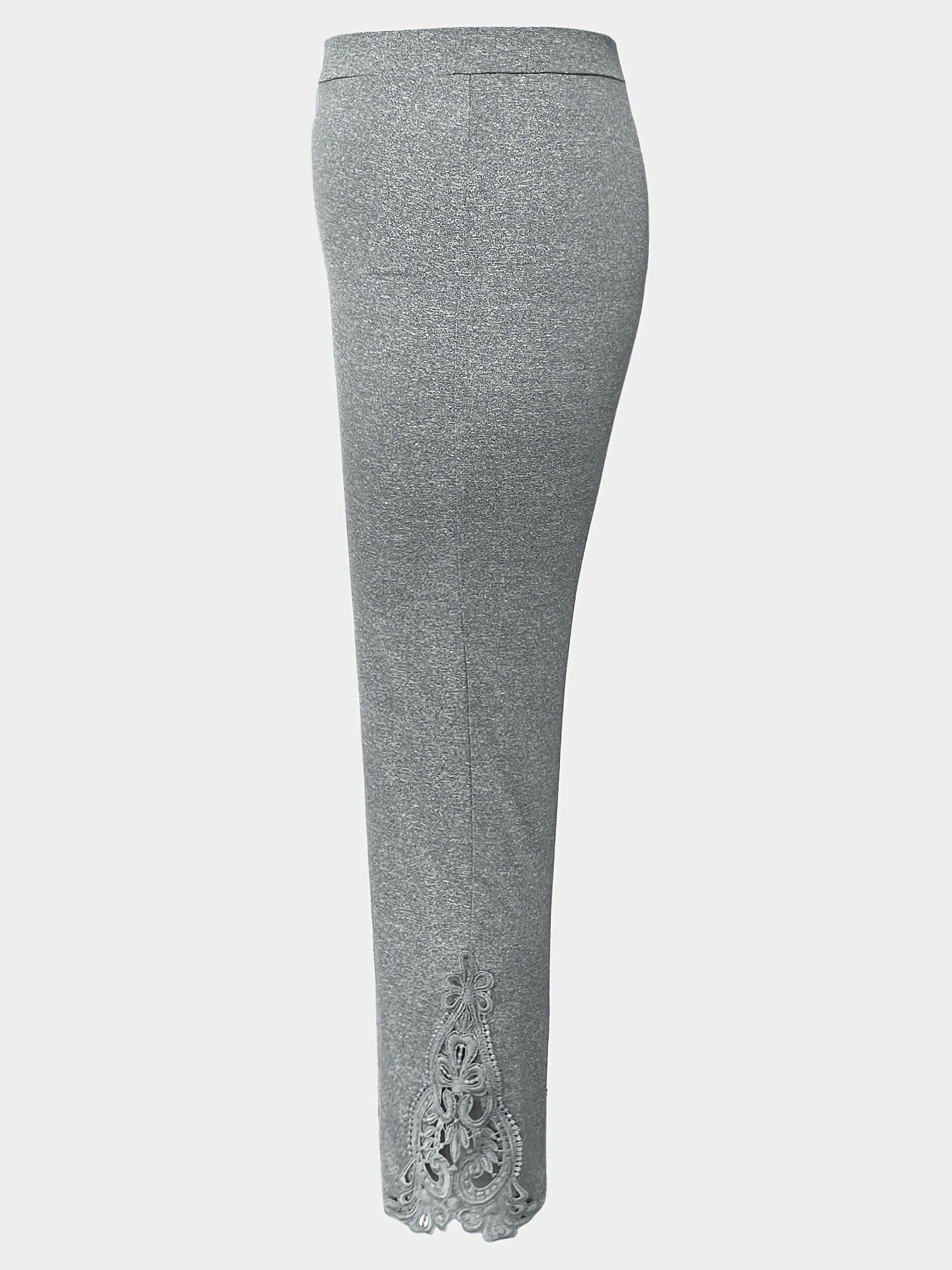 Marineblaue Plus Size Leggings mit Kontrastspitze - Lea