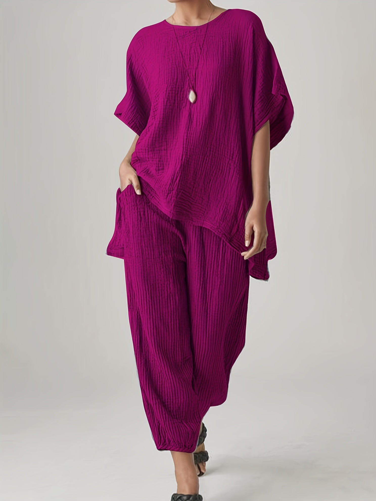 Silbergraues Casual Set - Eva