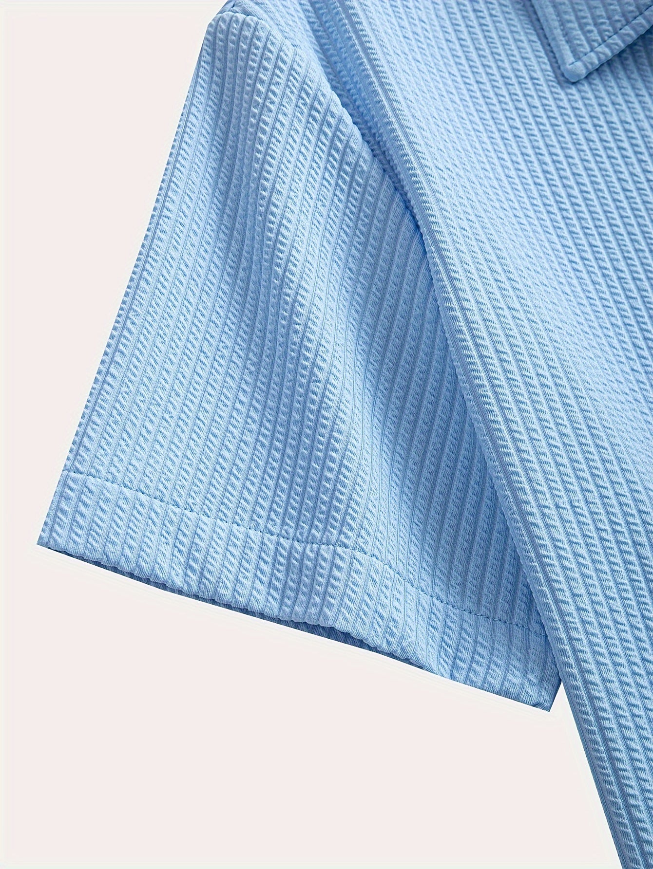 Hellblaues Streifenmuster-Poloshirt - Ben