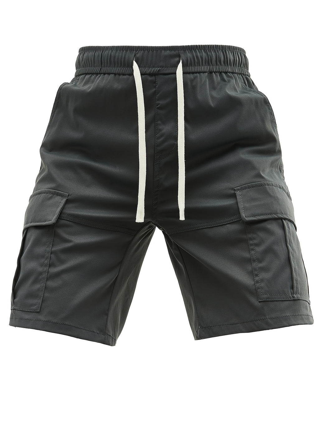 Orangerote Cargo-Shorts mit Kordelzug - Max