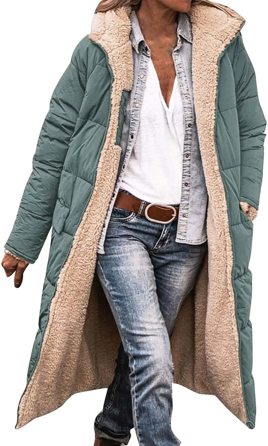 Wendbare Fleecejacke Blau - Nova