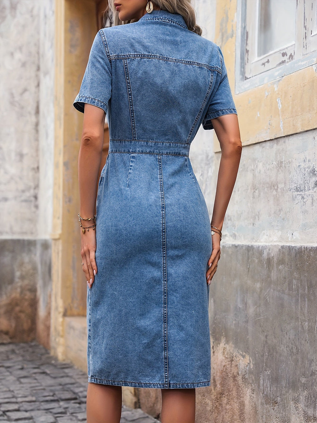 Blaues Denimkleid - Elise