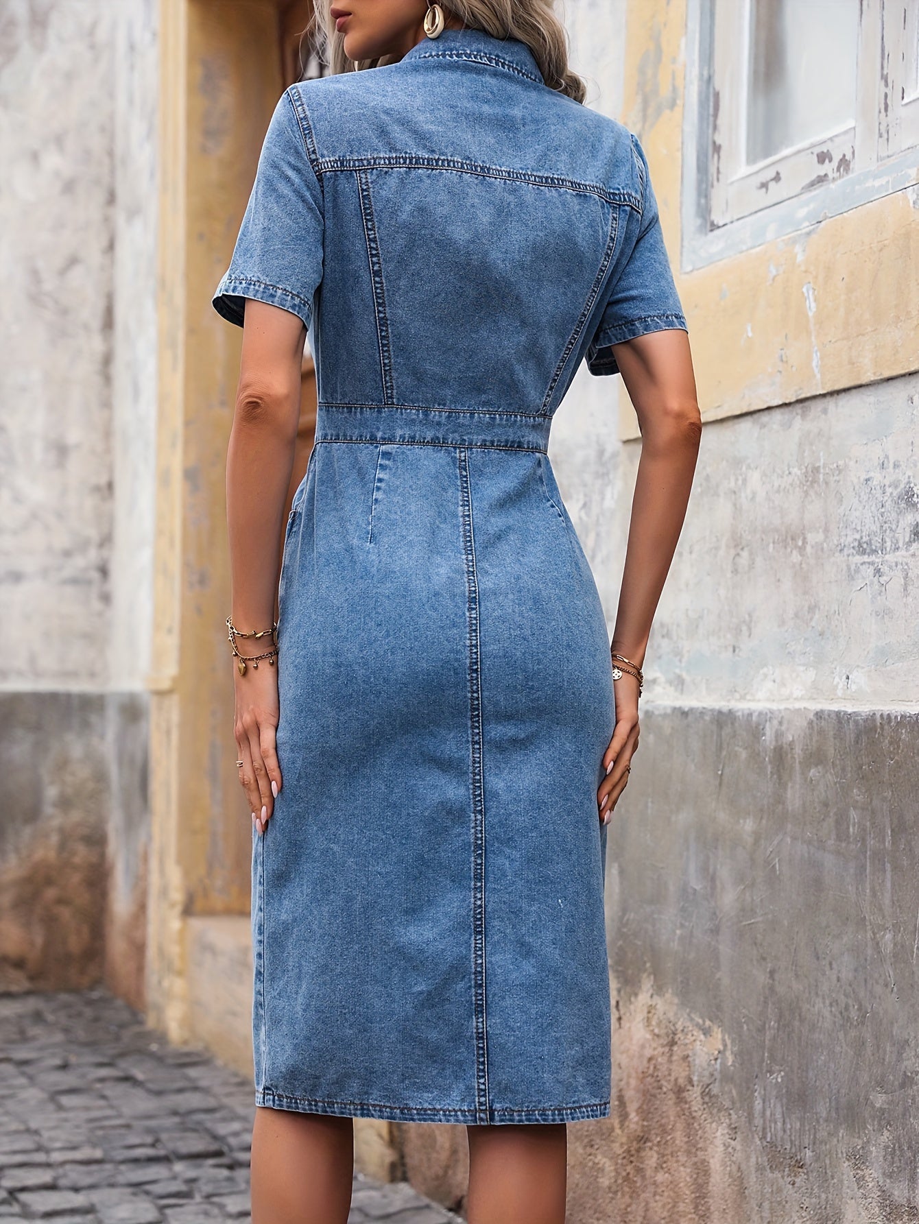 Blaues Denimkleid - Elise