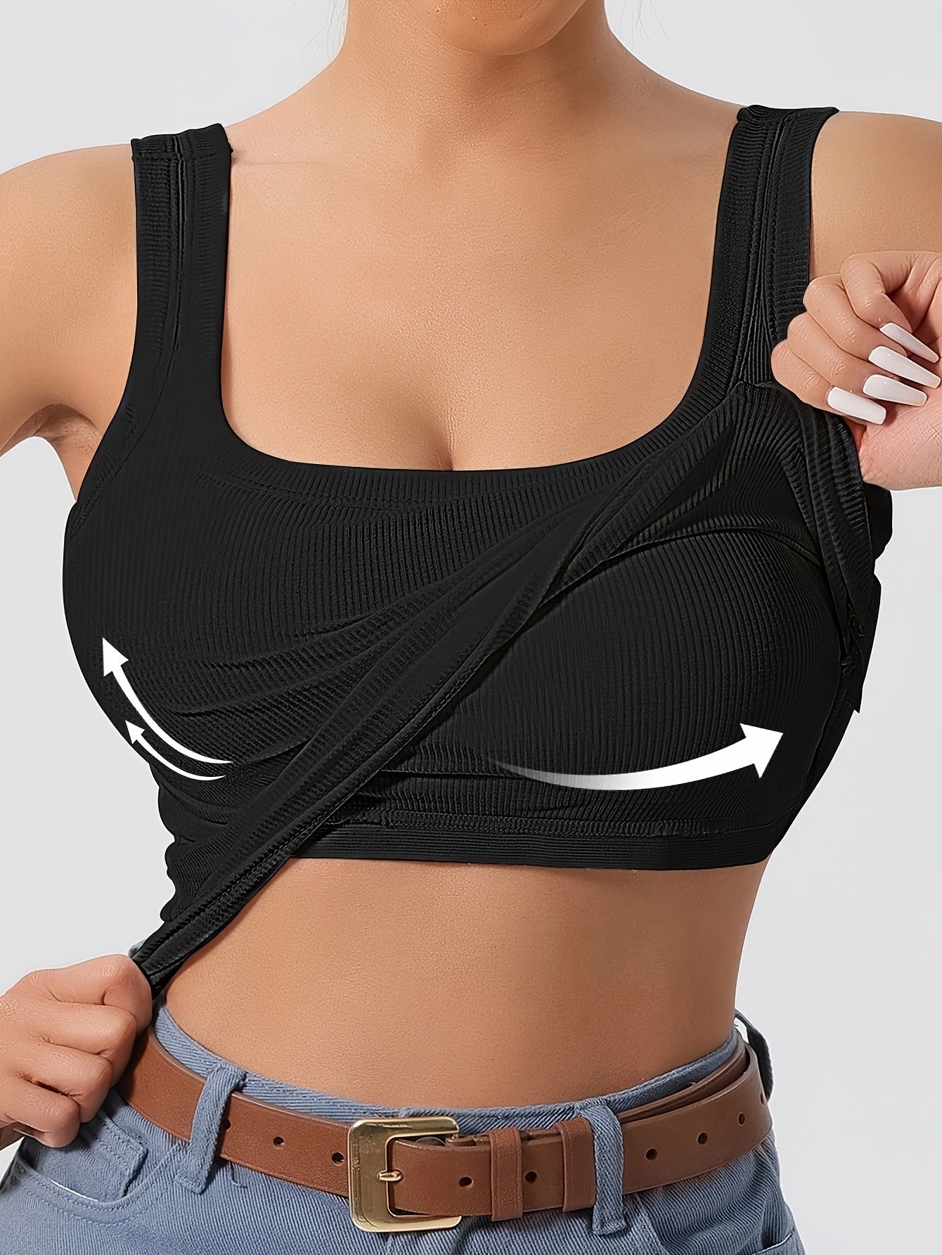 Graues Slim Fit Tanktop - Lara
