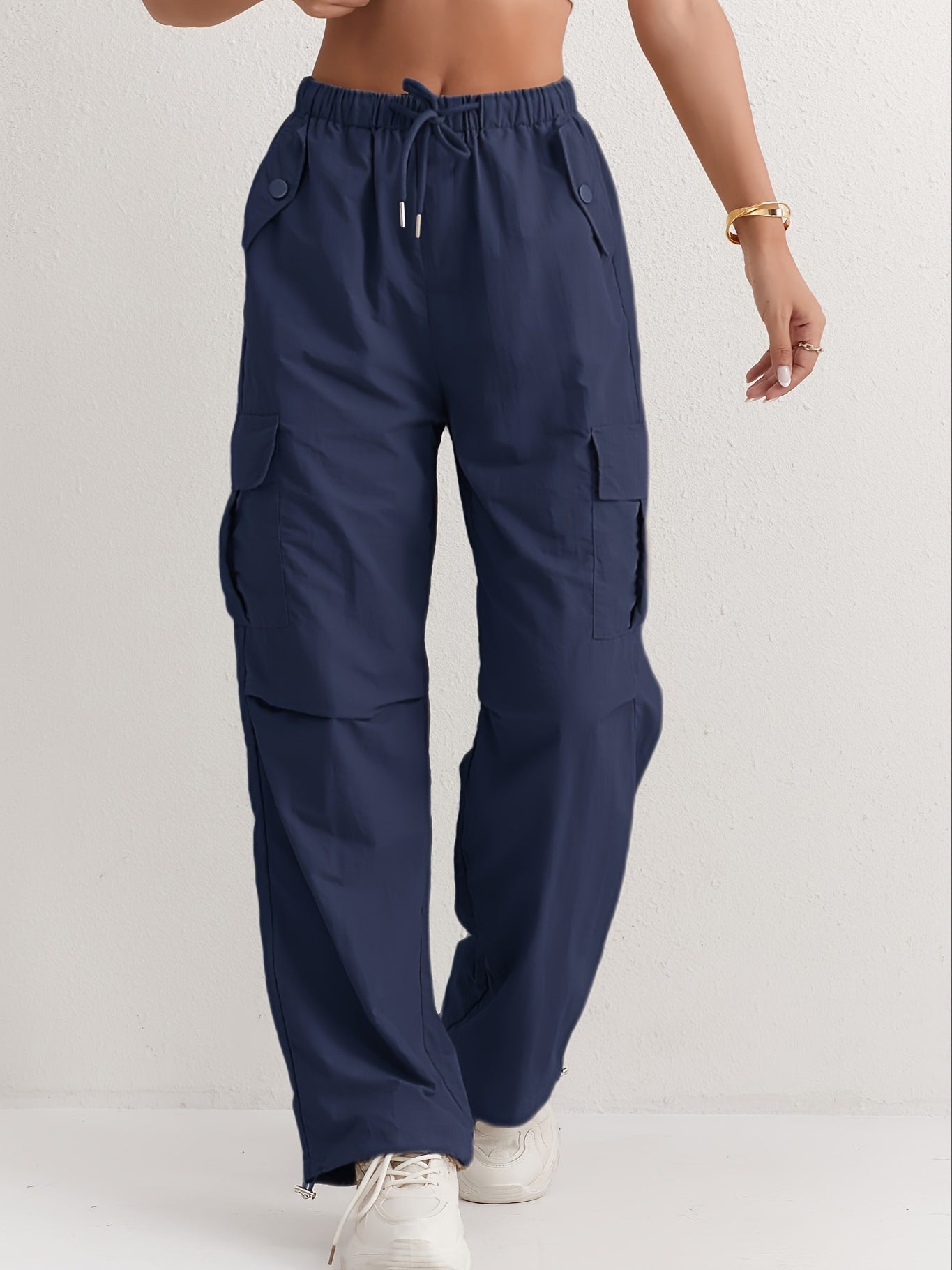 Rosa Cargo-Hose mit Geradem Bein - Lara