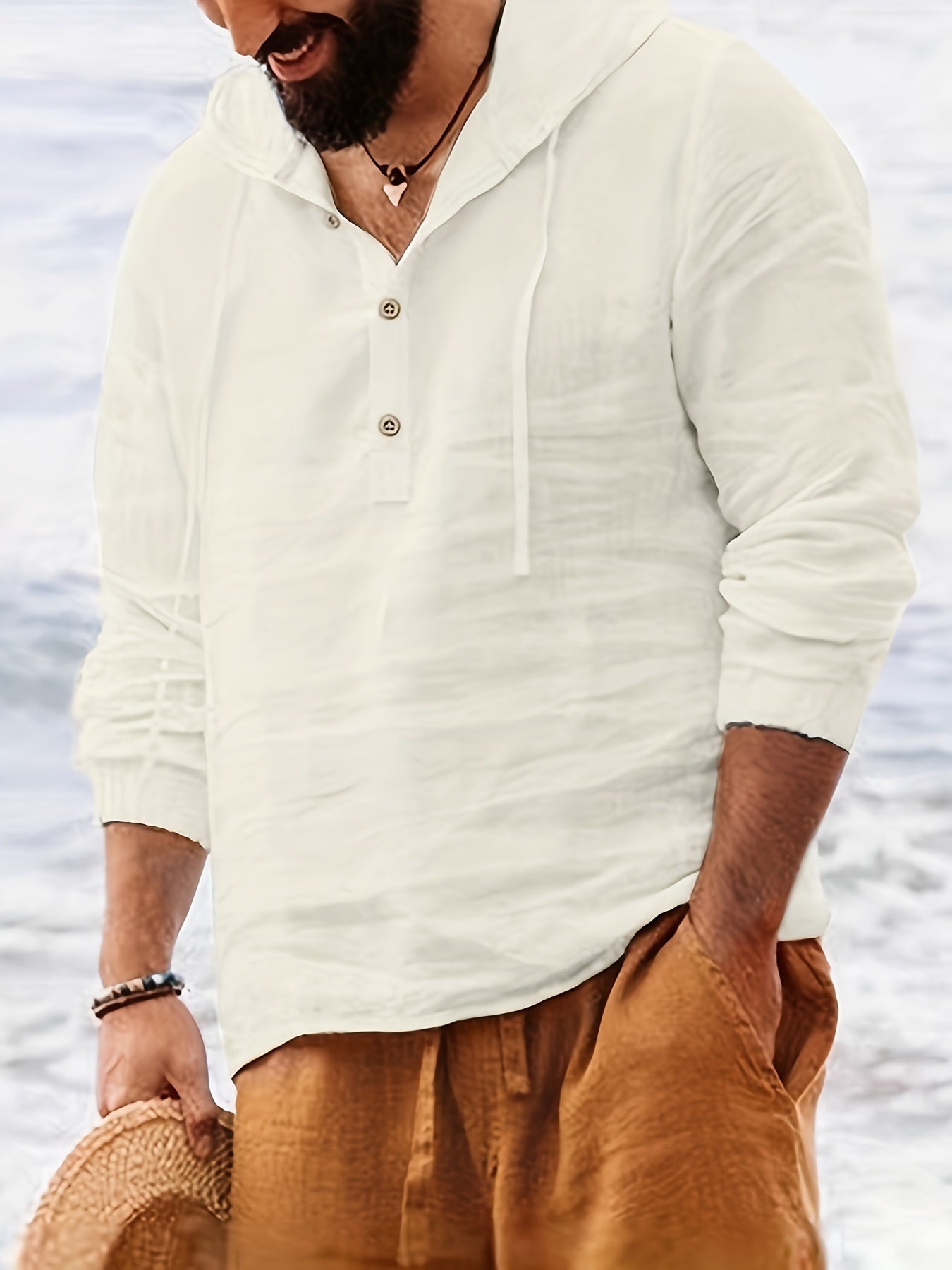 Schwarzes Henley-Shirt - Lars