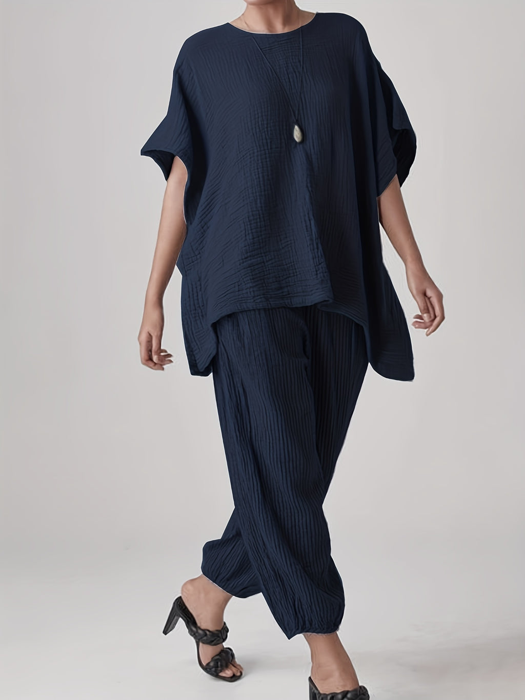 Silbergraues Casual Set - Eva