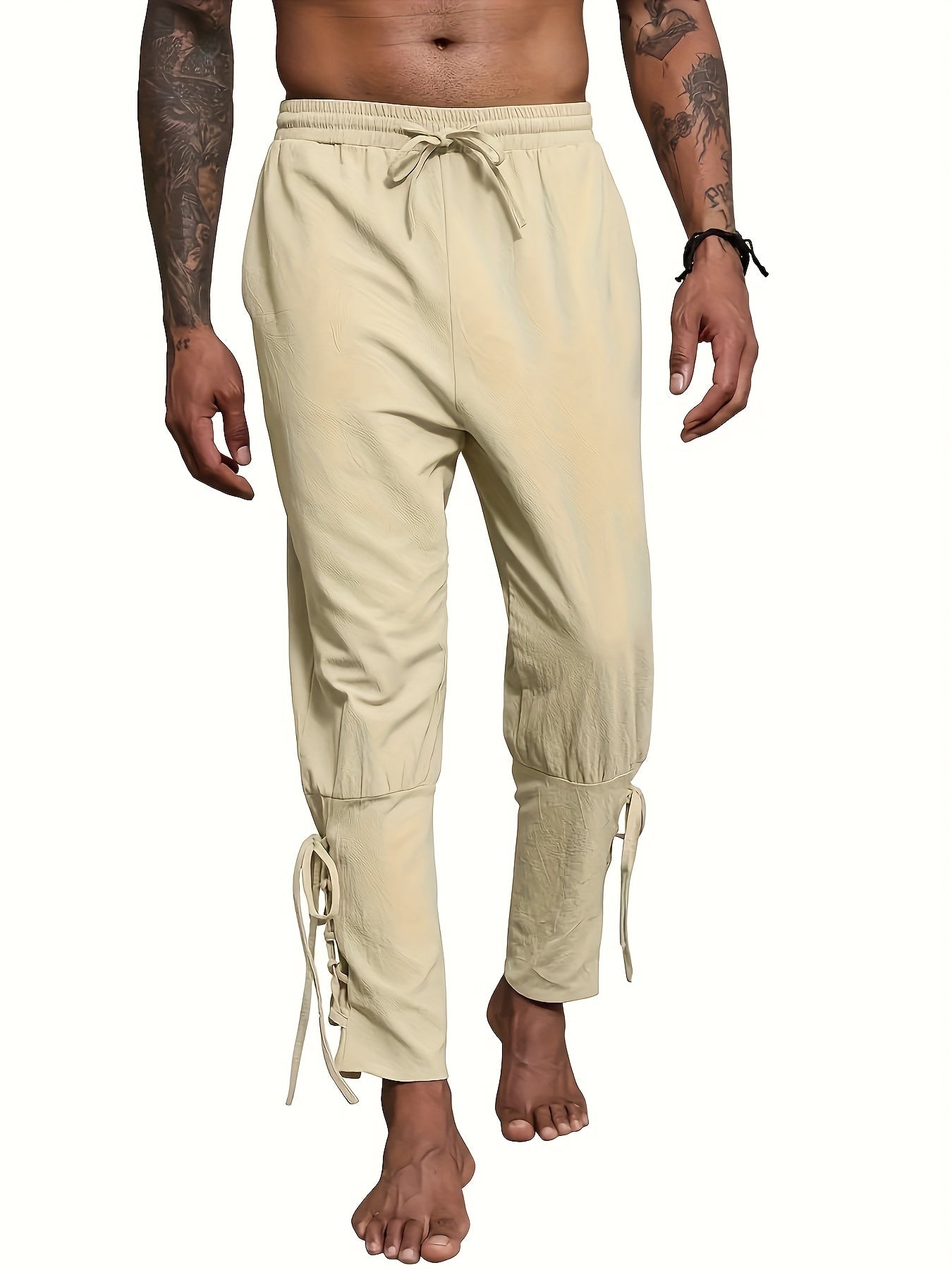 Aprikosenfarbene Retro-Hose - David