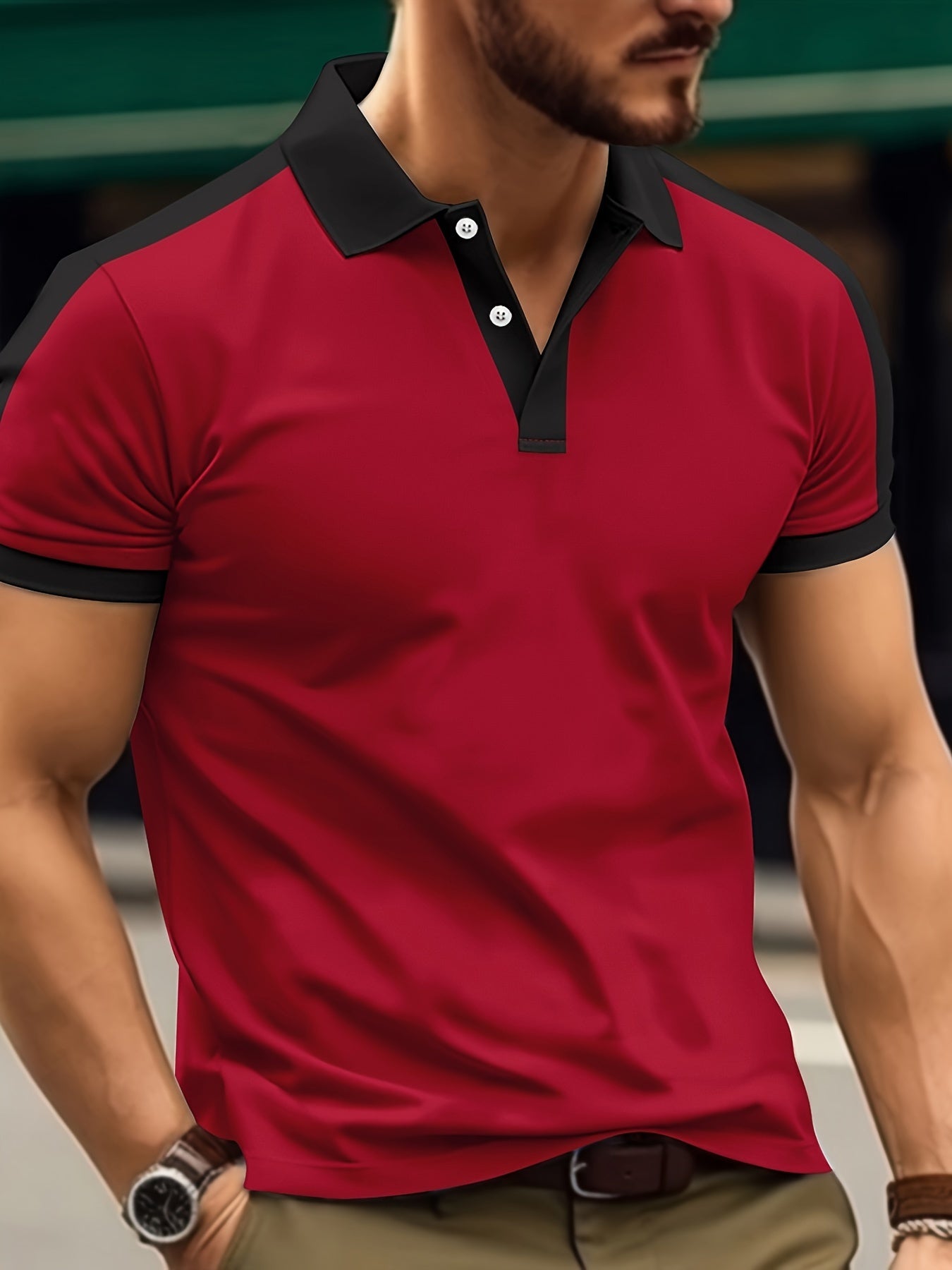 Marineblaues Golfshirt - Max