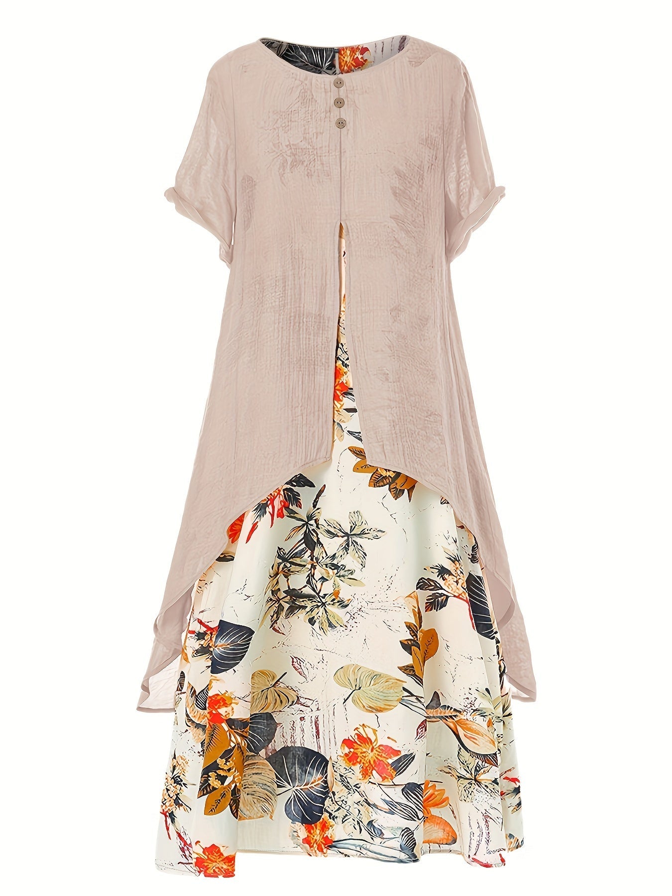 Gelbes Florales Maxikleid - Hannah