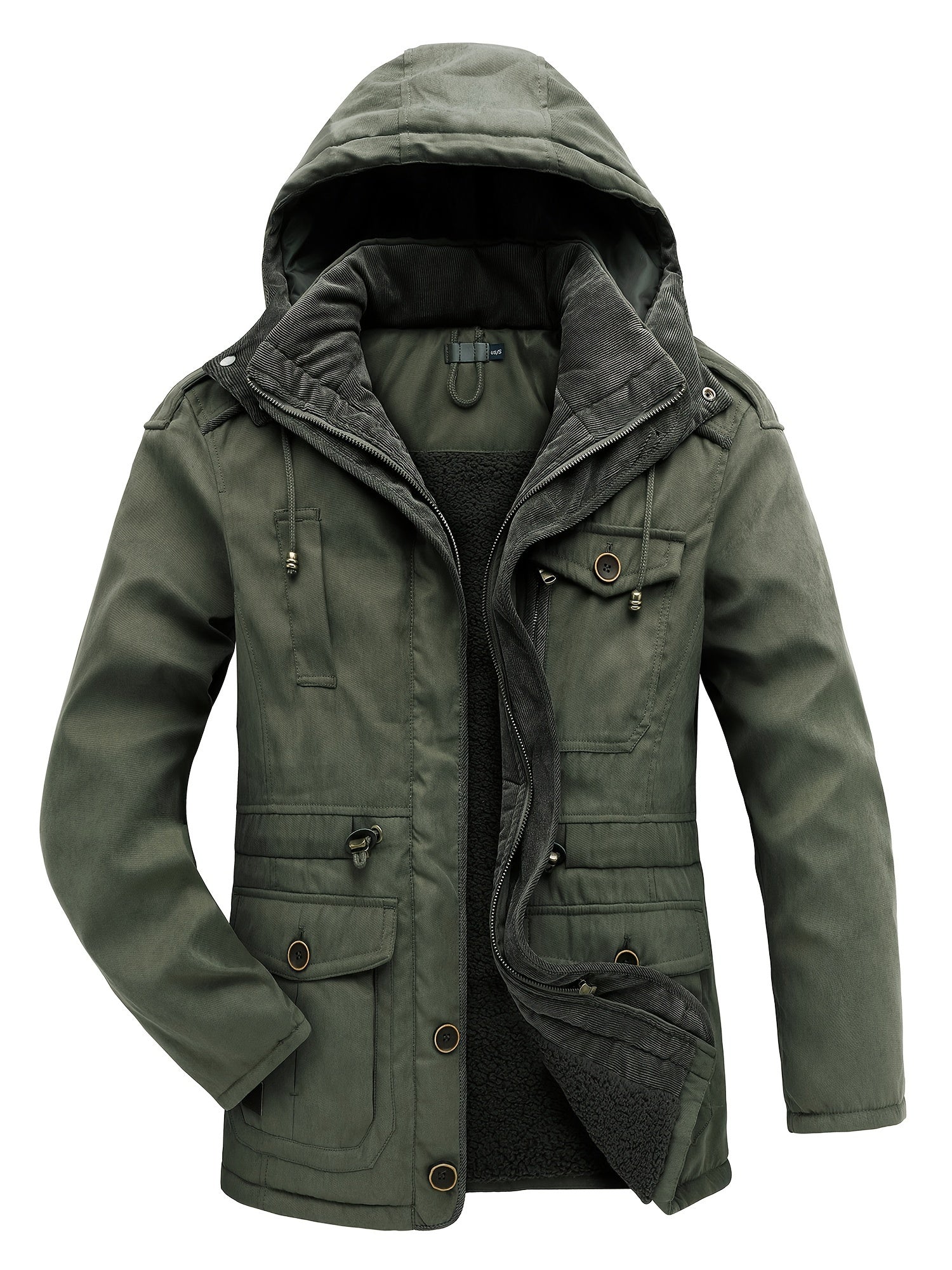 Schwarze Cargo-Winterjacke – Paul