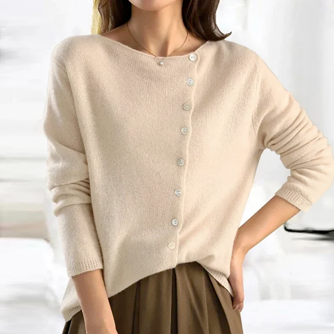 Grauer Strick-Cardigan - Shiela