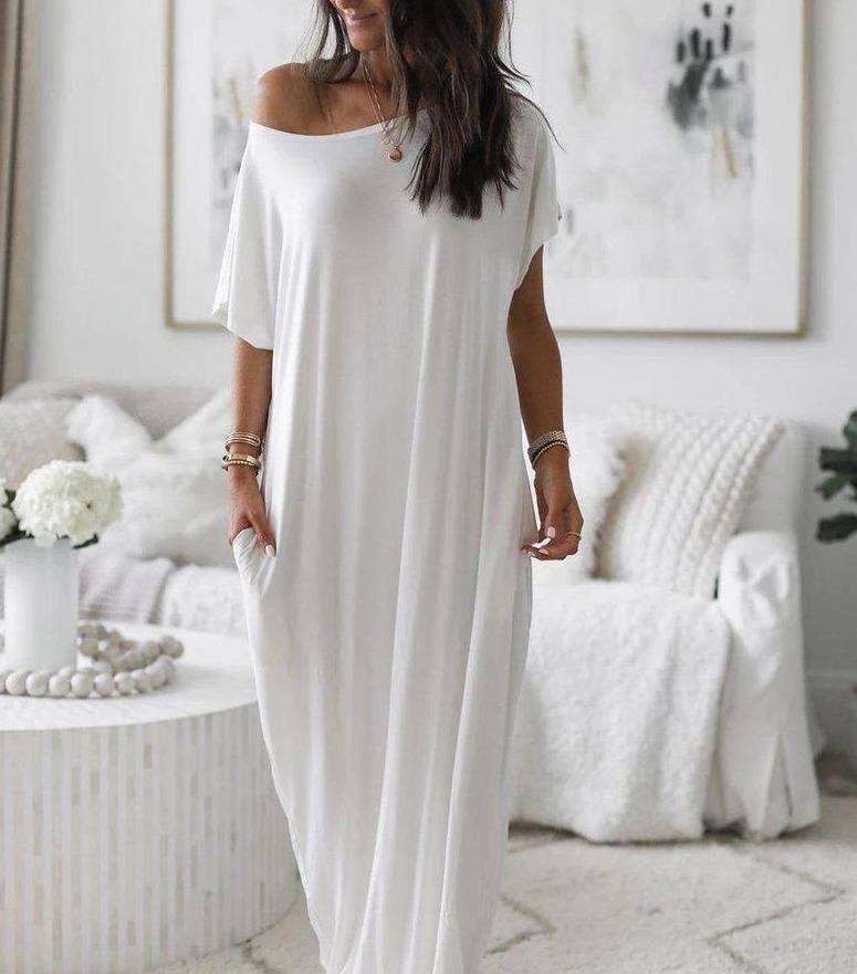 Ava - Schwarzes Maxi-Hemdkleid