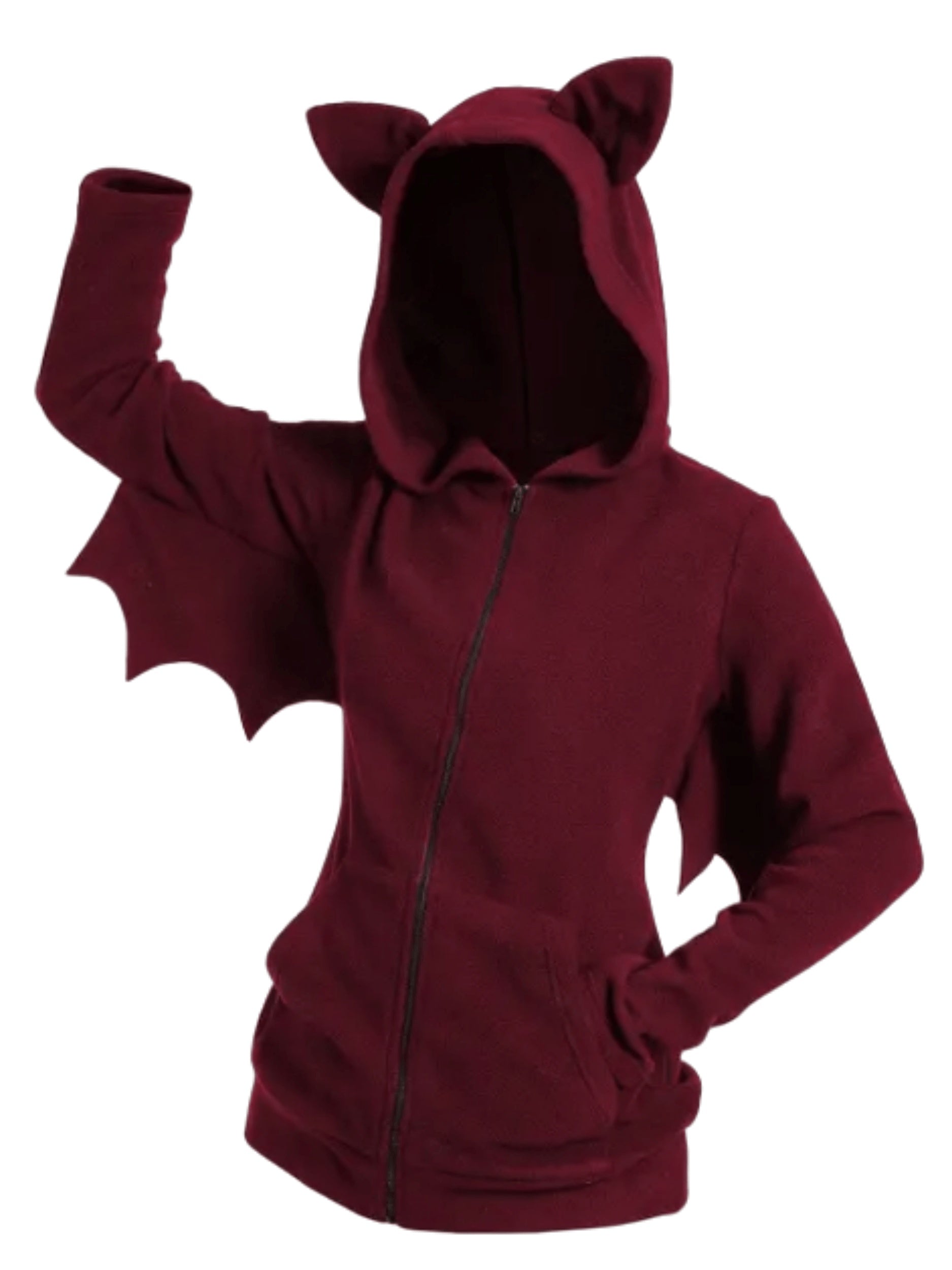 Schwarze Fledermaus-Hoodie - Ivy