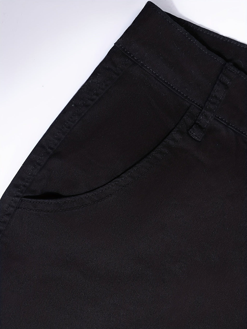 Dunkelgraue Retro Cargo-Jeans mit Hohem Bund - Elara