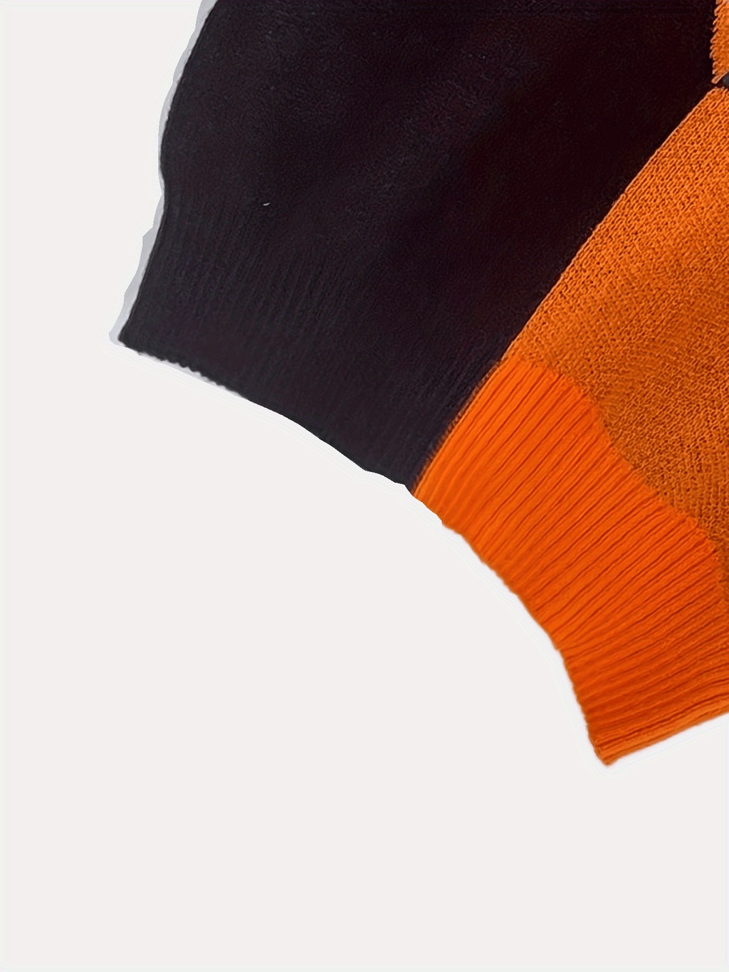 Orangefarbenes Schwarzes Halloween-Kürbis-Sweaterkleid - Emma