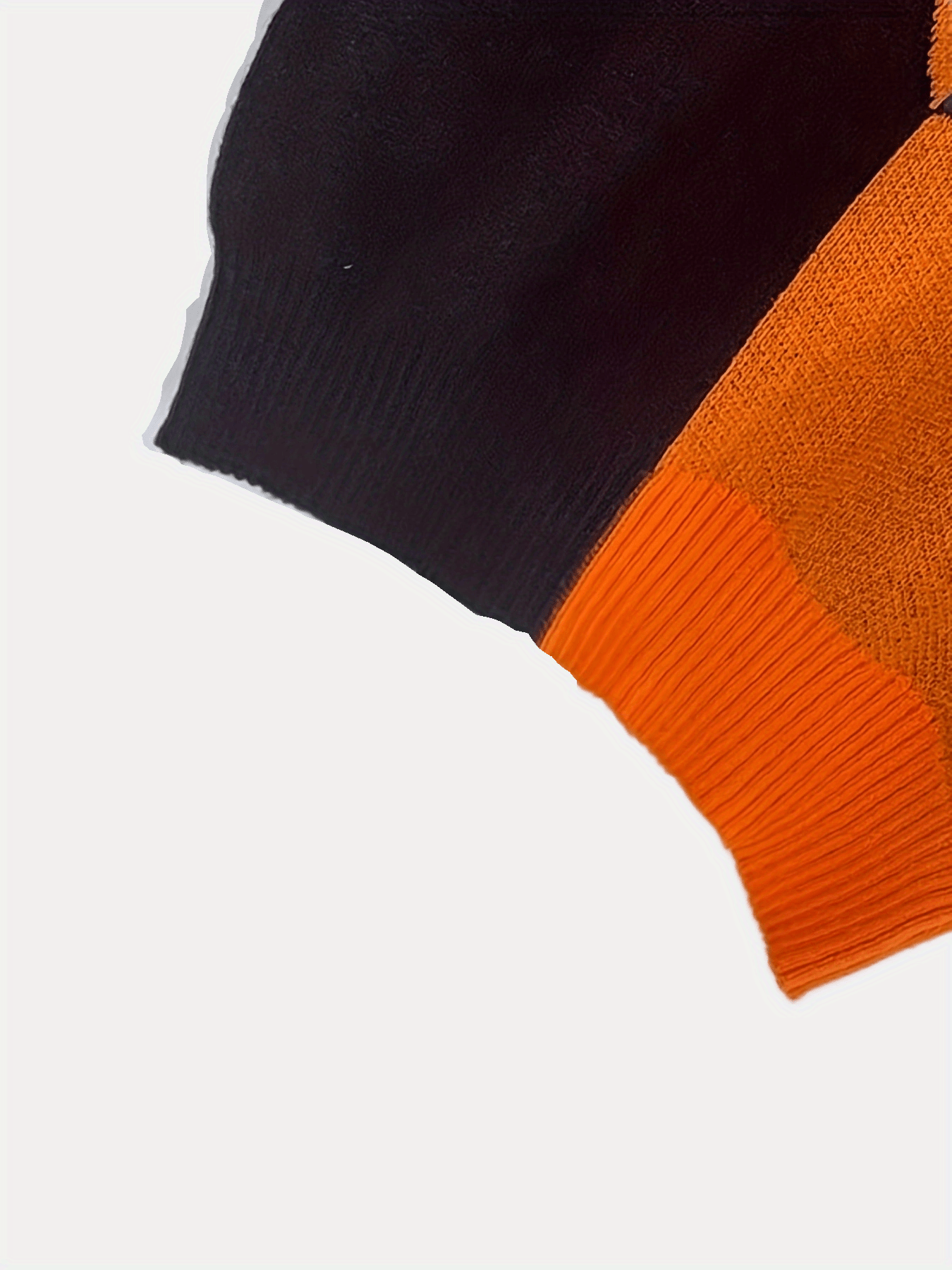 Orangefarbenes Schwarzes Halloween-Kürbis-Sweaterkleid - Emma