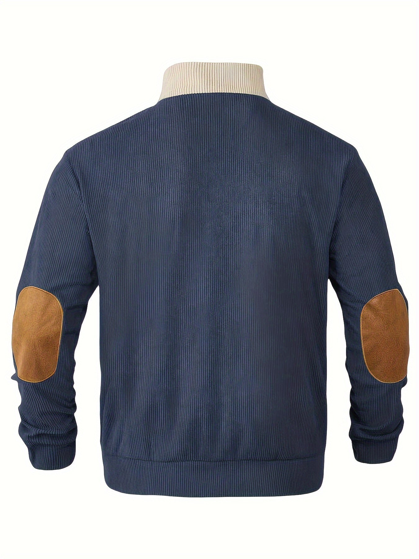 Schwarz-Weißer Retro Pullover mit Stehkragen – Leo