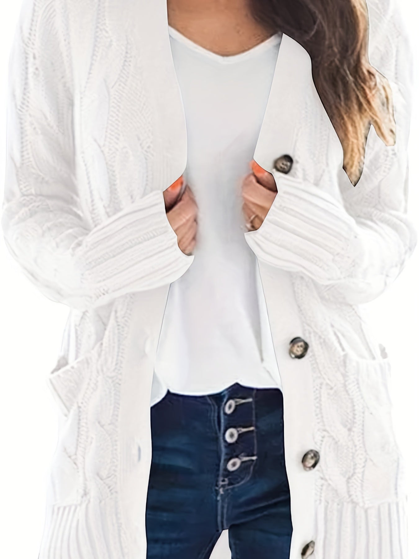 Rote Strick-Kapuzenjacke – Lisa