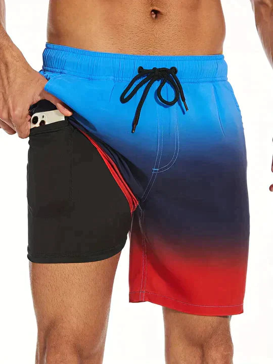 Denis - Schwarz Flamingo AquaFlex Badehose