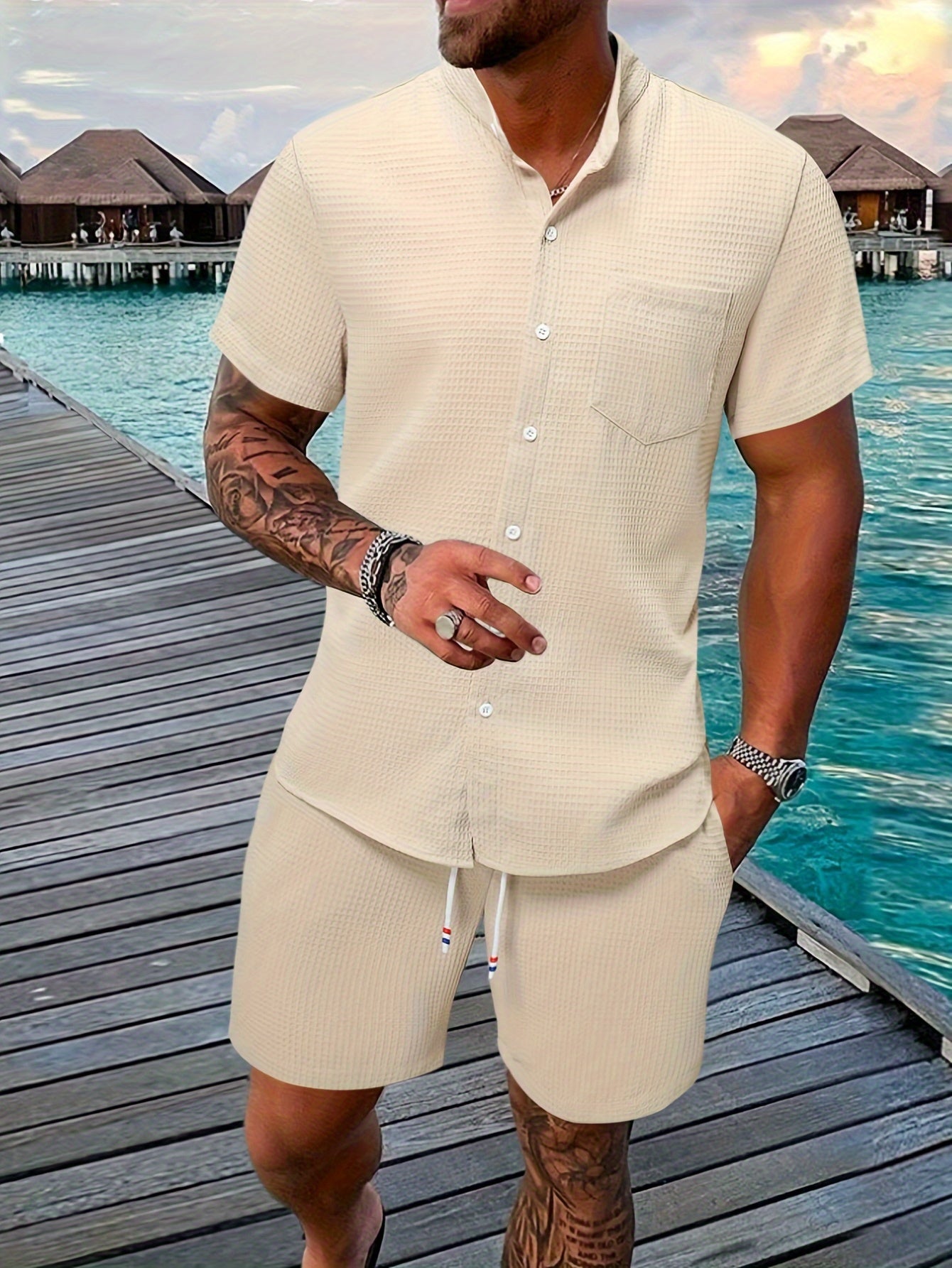 Weißes Strickset - Sven
