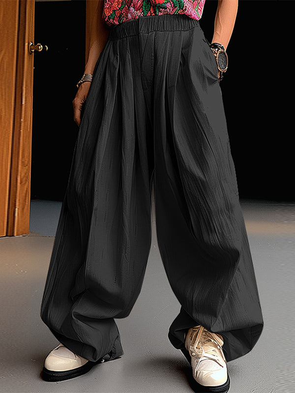 Schwarze Weite Freizeithose für Damen - Clara