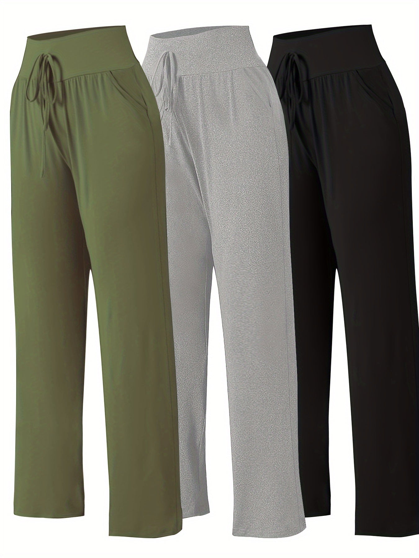 Schwarze Plus Size Gerade Hose - Emma